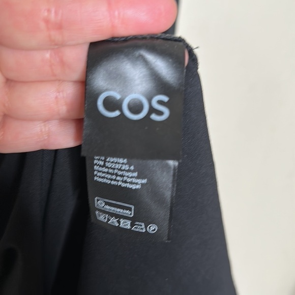 NWOT COS Halter Neck Maxi Dress Black Keyhole Convertible Minimalist Sz Medium - Picture 16 of 17